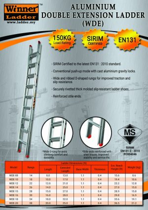 Winner Double Extension Ladder